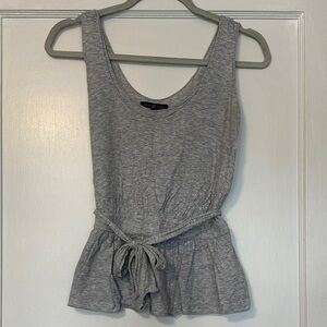 GAP Heather Gray Tie-Waist Tank